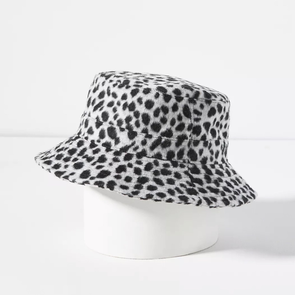 NWT WYETH Anthropologie Animal Print Wool Bucket Hat